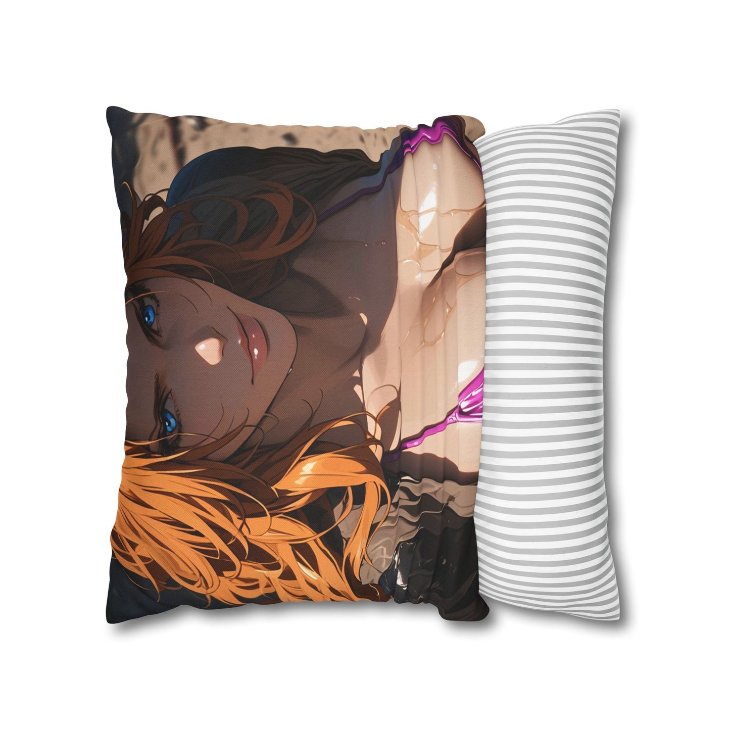 BLEACH-Rangiku01 Spun Polyester Square Pillowcase