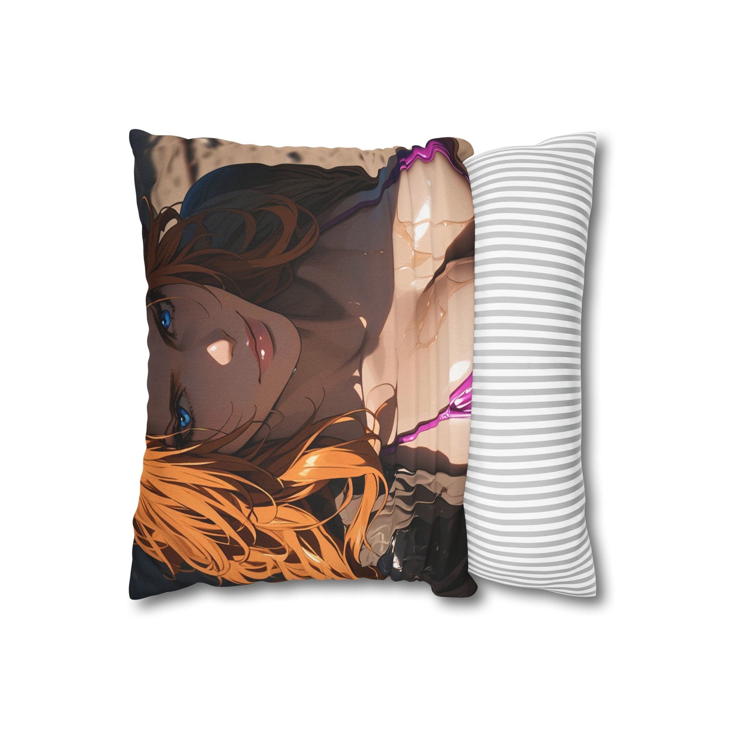 BLEACH-Rangiku01 Spun Polyester Square Pillowcase