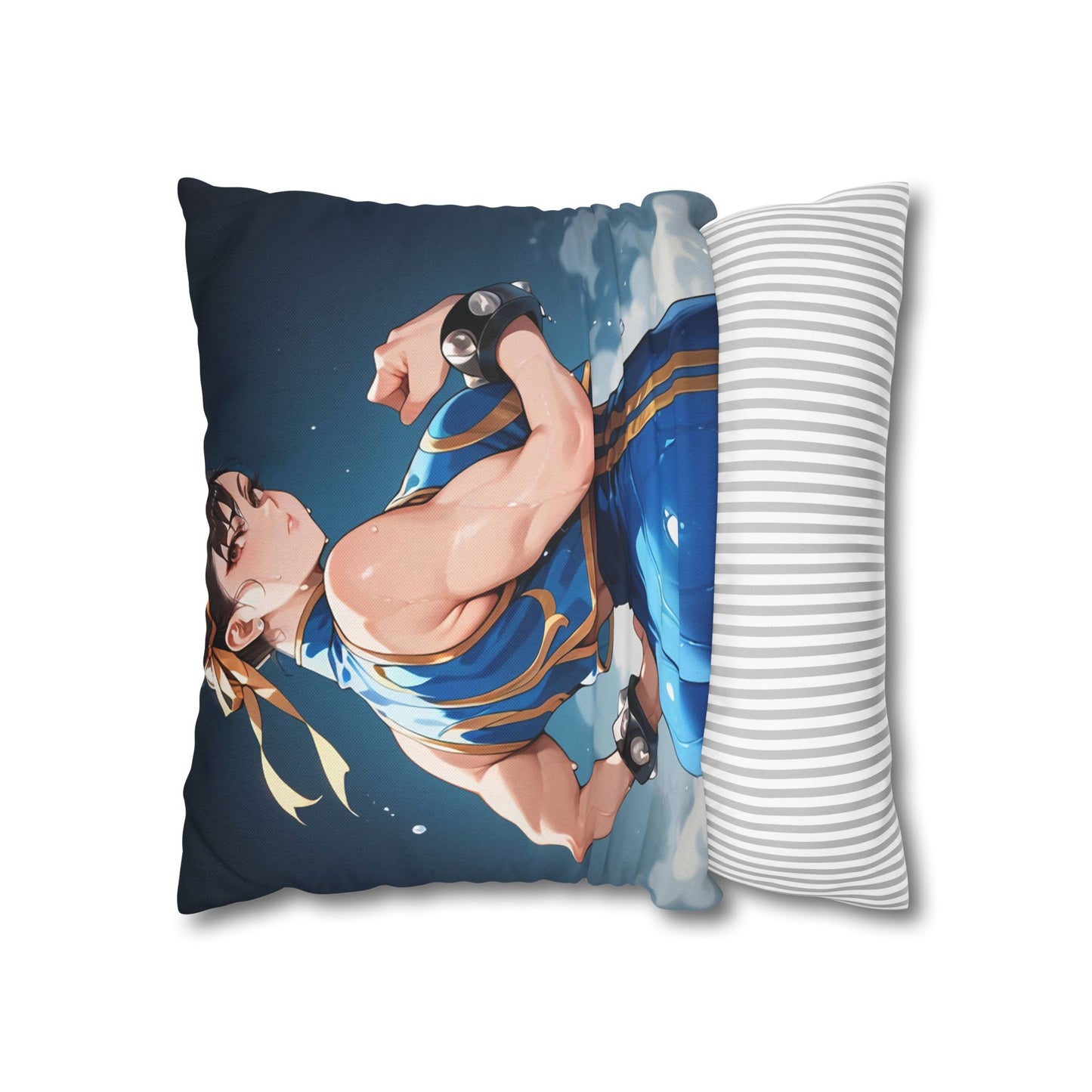 SF - Chun Li 01 Spun Polyester Square Pillowcase