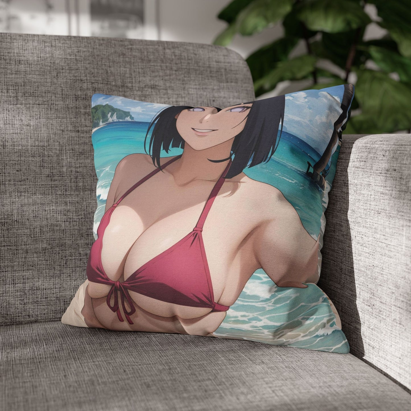 Naru - Hinata 01 Spun Polyester Square Pillowcase