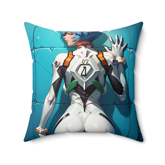 Suited Up Rei Ayanami Spun Polyester Square Pillow