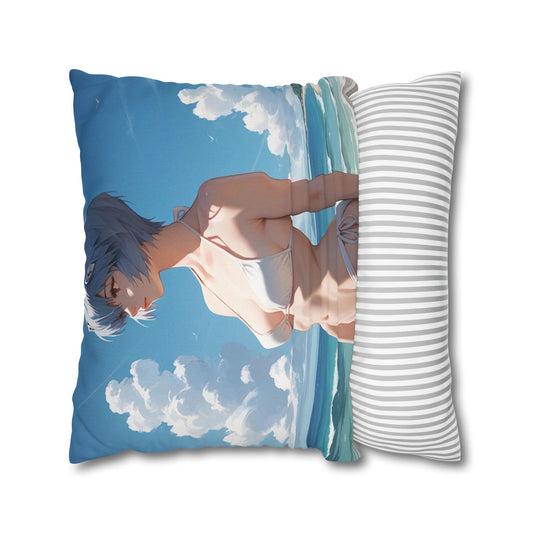 Bikini Rei Ayanami Spun Polyester Square Pillowcase