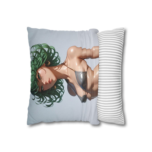 Beach Day Tatsumaki Spun Polyester Square Pillowcase