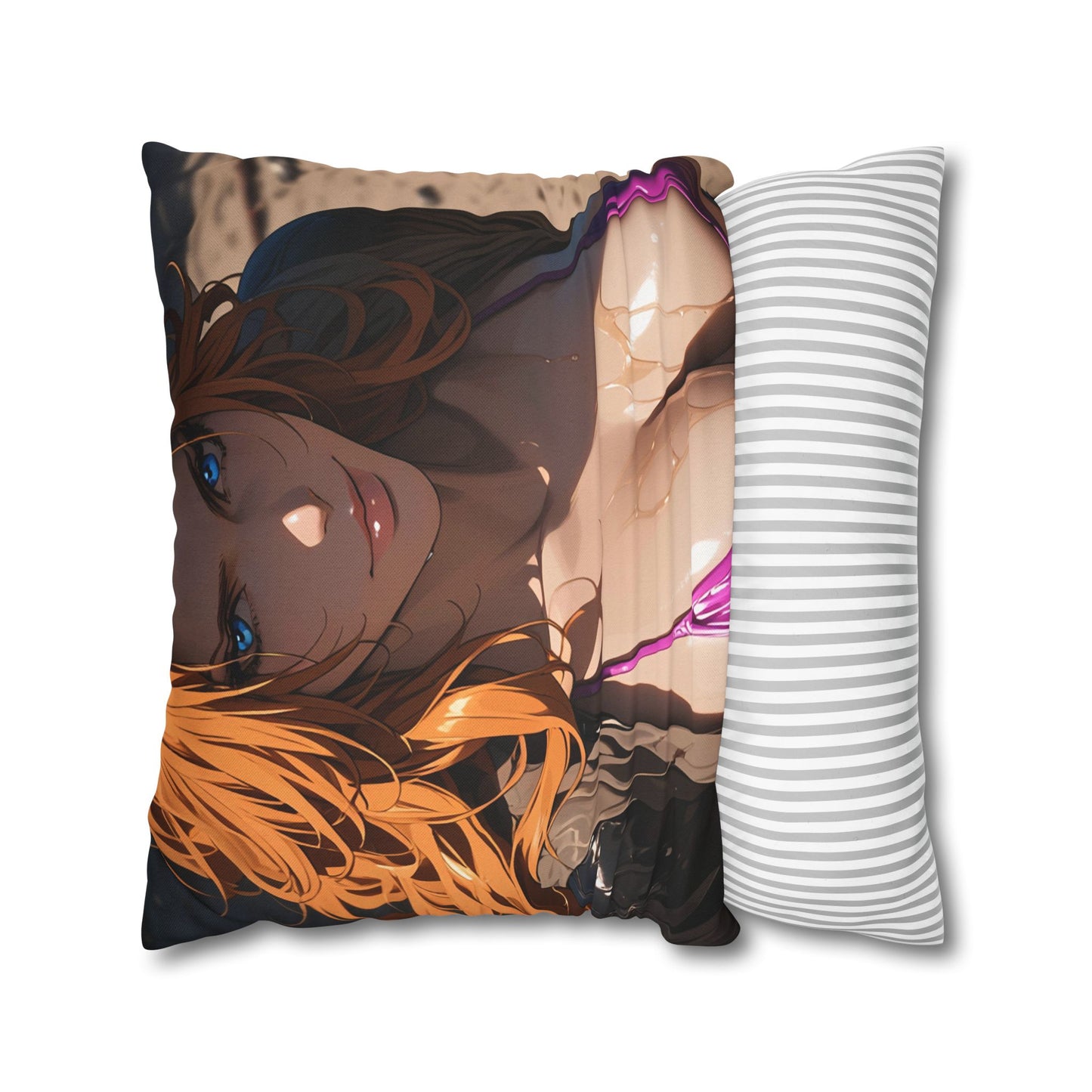 BLEACH-Rangiku01 Spun Polyester Square Pillowcase