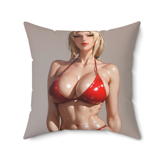 Bikini Tsunade Spun Polyester Square Pillow