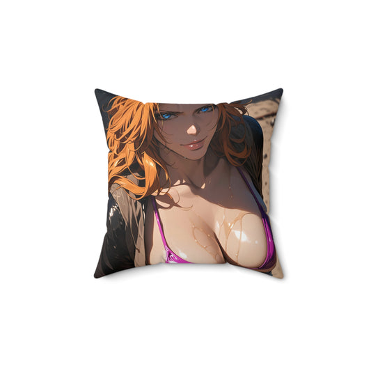 BLEACH-Rangiku01 Polyester Square Pillow