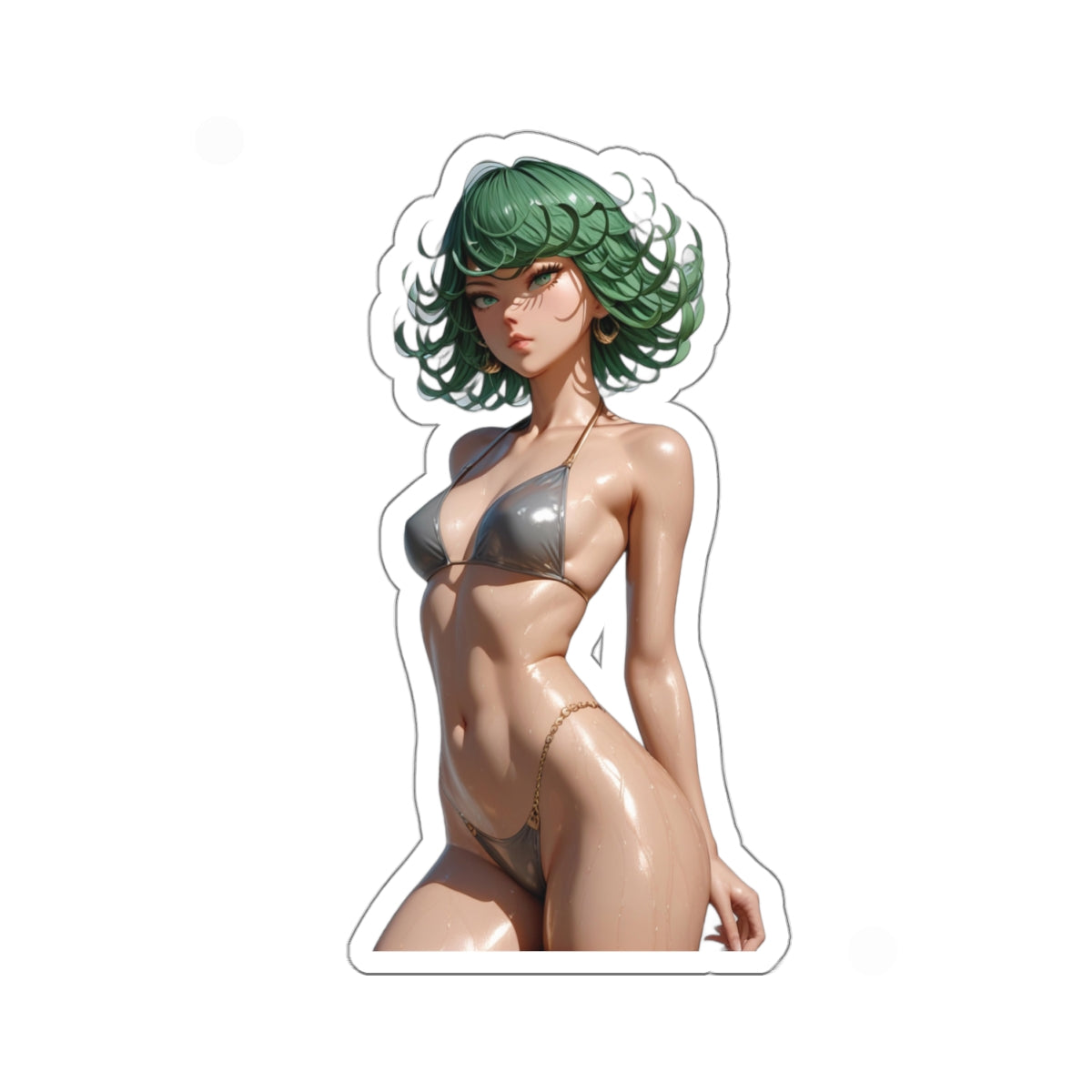 Beach Day Tatsumaki Kiss-Cut Stickers