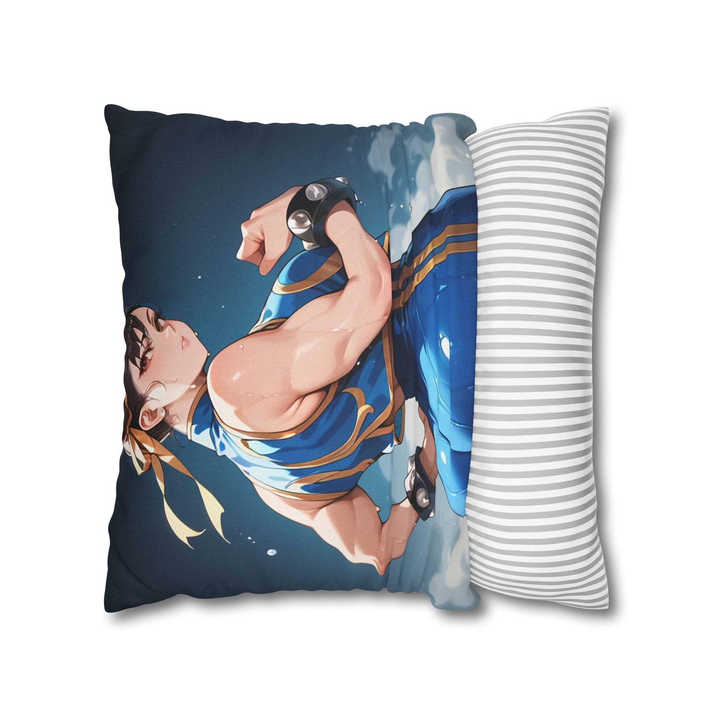 SF - Chun Li 01 Spun Polyester Square Pillowcase