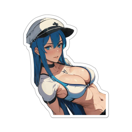 Beach Day Esdeath Kiss-Cut Stickers