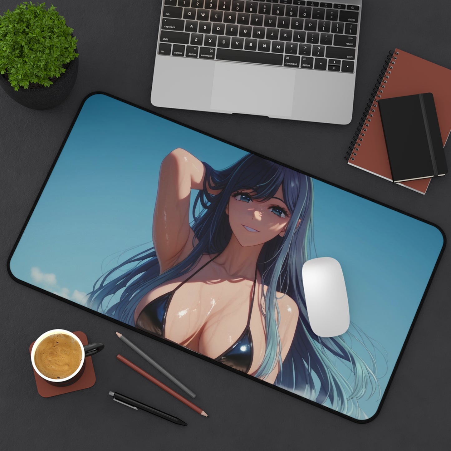 Beach Day Akane Kurogawa Desk Mat