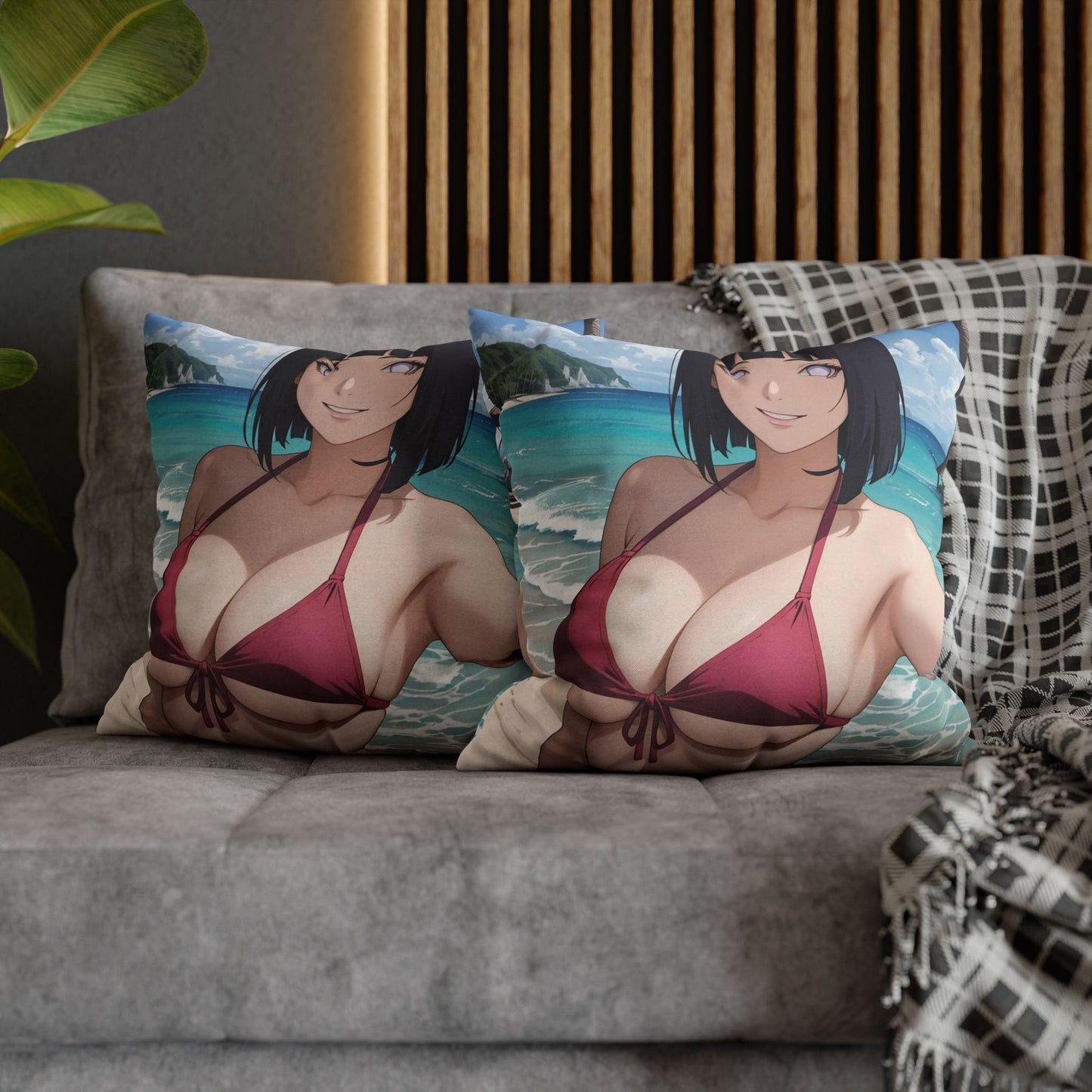 Naru - Hinata 01 Spun Polyester Square Pillowcase