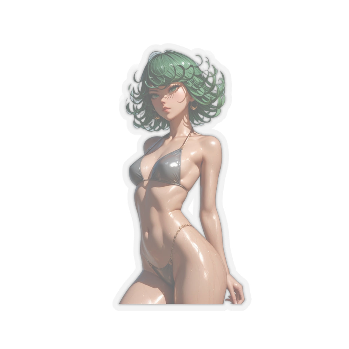 Beach Day Tatsumaki Kiss-Cut Stickers